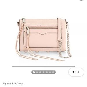 Rebecca Minkoff blush Avery cross body bag with gold hardware